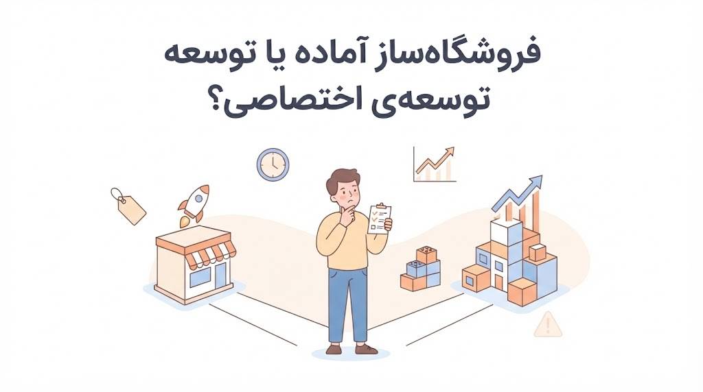 فروشگاه‌ساز آماده یا توسعه‌ی اختصاصی؟ راهنمای انتخاب